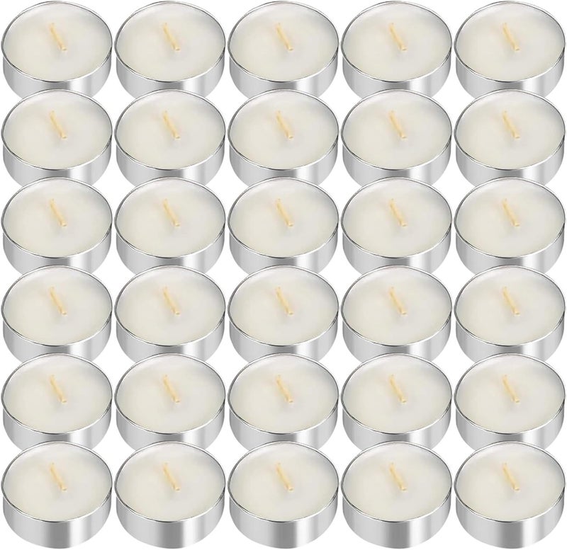 Unbreakable - Tea Light Candles 30 Pack – Unscented Long Lasting 2.5 Hour Burn – White Smokeless Tealights for Decoration, Holiday, Party, Wedding, Home Use - Image 1